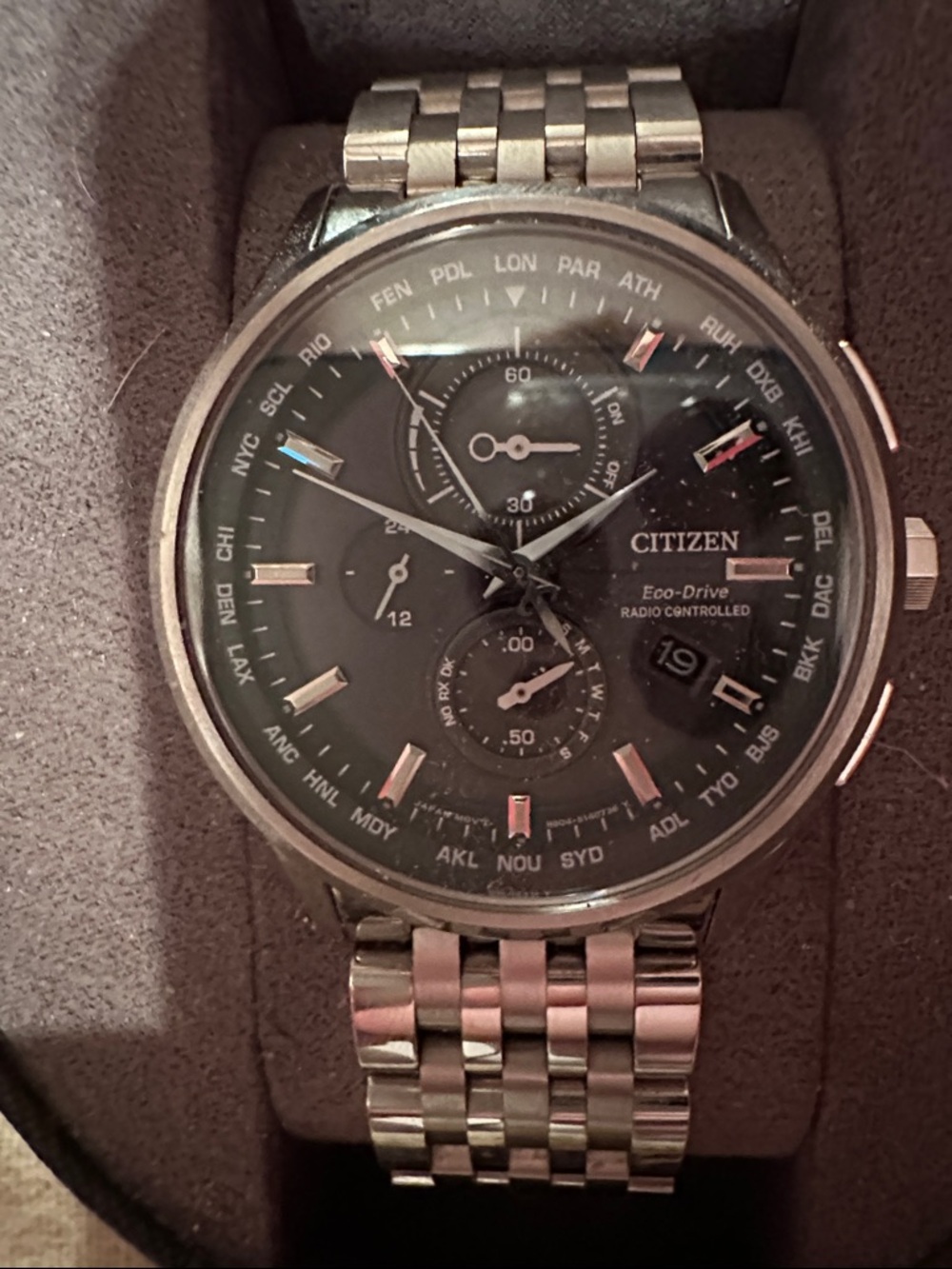 Citizen Black Dial Stainless Steel Multi-Function Watch